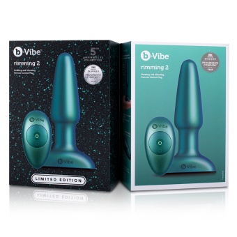 Анальная вибропробка с ротацией b-Vibe Rimming Plug 2 Limited Edition
