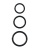 Набор из трех черных эрекционных колец Silicone 3-Ring Stamina Set