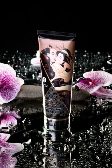 Съедобный массажный крем Shunga Необычные поцелуи Пьянящий шоколад - 200 мл