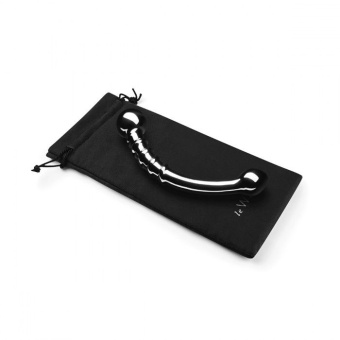 Изогнутый фаллоимитатор из стали с рельефом Le Wand Bow