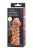 Телесная закрытая насадка с шариками Cock Sleeve Size S - 13,8 см.