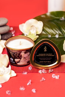 Массажное аромамасло в виде свечи Shunga Excitation Chocolate Шоколад - 170 мл