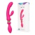 Розовый двусторонний вибромассажёр с клиторальным отростком - 30 см. Розовый двусторонний вибромассажёр с клиторальным отростком - 30 см.