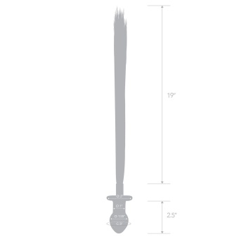 Стеклянная анальная пробка Glas Horse Tail с хвостом