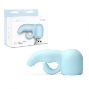Утяжеленная насадка с двумя кончиками для массажера Le Wand Dual голубая