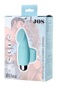 Вибронасадка на палец для клиторальной стимуляции Jos Bliss бирюзовая