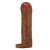 Коричневая насадка-удлинитель на пенис Bunion - 16,5 см. Коричневая насадка-удлинитель на пенис Bunion - 16,5 см.