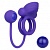 Фиолетовое эрекционное кольцо с утяжелителем Silicone Rechargeable Dual Rockin Rim Enhancer