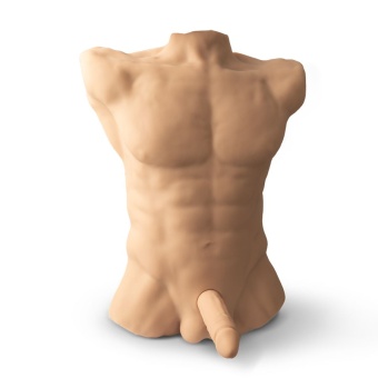 Телесный мужской торс с фаллоимитатором SILEXD Apollo L 7