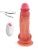 Телесный вибратор-реалистик с пультом ДУ - 19 см. Телесный вибратор-реалистик с пультом ДУ - 19 см.