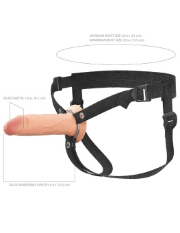 Фаллопротез Hollow Silicone Strap-On 15 см телесный