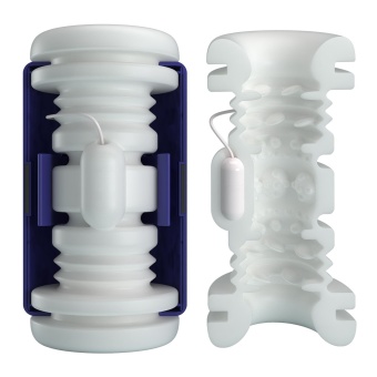 Синий автоматический вибромастурбатор Dj Lady