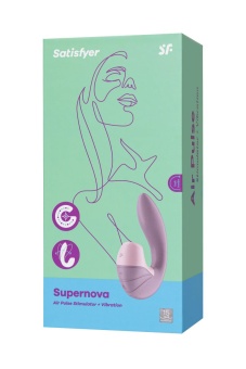 Вибратор с вакуумным стимулятором Satisfyer Supernova сиреневый