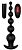 Черный анальный вибромассажер REMOTE GRADUATING BEADS - 20,7 см.