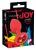 Красная силиконовая пробка с красным кристаллом Colorful Joy малая - 7,2 см