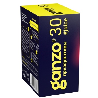 Ароматизированные цветные презервативы Ganzo Juice Black Edition 30 шт