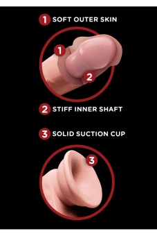 Фаллоимитатор с увеличенной мошонкой King Cock Plus 8 Triple Density 24,5 см