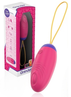 Розовое виброяйцо с функцией постукивания и управлением через приложение