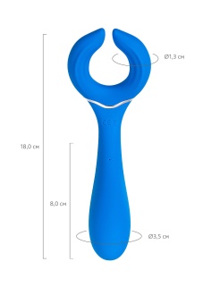 Многофункциональный вибратор ToyFa Whally 18,5 см голубой