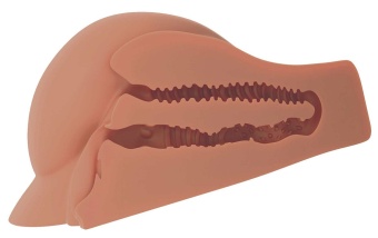 Мастурбатор-полуторс вагина и попка PDX Plus Perfect Ass Masturbator Tan мулатка