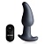Черная анальная вибропробка с эффектом римминга Gyro M Curved Rimming Plug - 13,7 см.