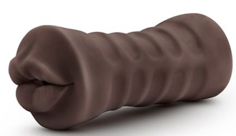 Коричневый мастурбатор-ротик Renee