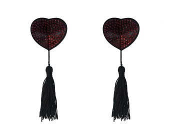 Черно-красные пэстисы-сердечки Evans с кисточками