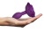 Фиолетовая анальная пробка с ограничителем-розой Open Rose Size S Butt Plug