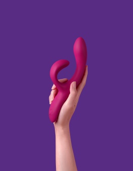 Вибратор для стимуляции точки G и клитора We-Vibe Nova 2 бордовый