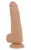 Телесный фаллоимитатор с подвижной кожей Draco - 23,3 см.