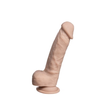 Телесный фаллоимитатор на присоске Real Skin Model 1 - 21 см.