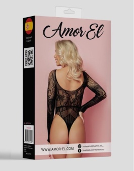 Ажурное боди Amor El с длинным рукавом