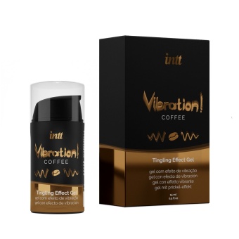 Стимулирующий гель с кофейным вкусом и эффектом вибрации Vibration! Coffee - 15 мл