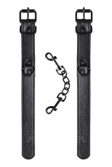 Узкие черные наручники на сцепке