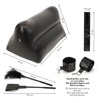 БДСМ набор с надувной подушкой и наручниками Portable Triangle Cushion