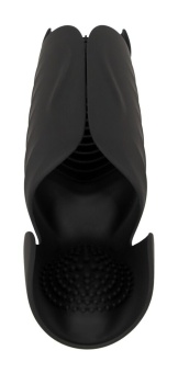 Черный вибромастурбатор с трехточечной стимуляцией Penis Trainer with 3 Point Stimulation