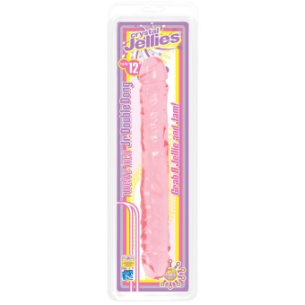 Двухсторонний гелевый фаллоимитатор Crystal Jellies 12  Jr. Double Dong - 30,5 см.
