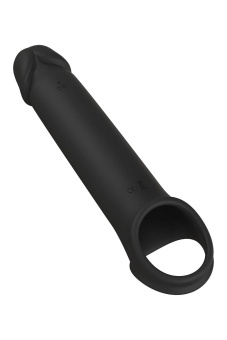 Черная насадка-удлинитель с вибрацией Vibrating Extender With Remote