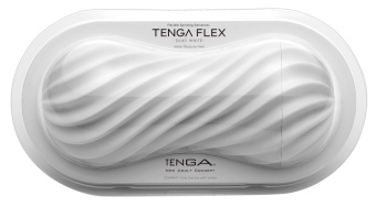 Мастурбатор зефирка Tenga FLEX Silky белый с мягким рельефом