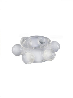 Прозрачное эластичное эрекционное кольцо с 6 шариками