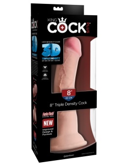Фаллоимитатор на присоске King Cock Triple Density 20 см телесный