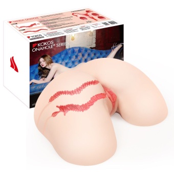 Мастурбатор-полуторс с вагиной и анусом Onahole Real Vagina с двойным слоем