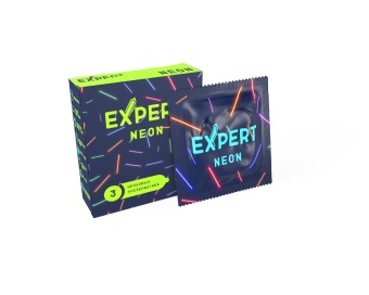Светящиеся презервативы Expert Neon 3 шт