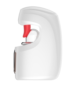 Белый мастурбатор с язычком и возвратно-поступательными движениями