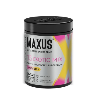 Ароматизированные цветные презервативы Maxus Exotic Mix №15