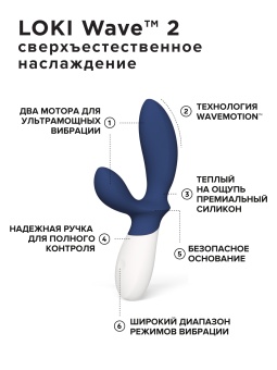 Массажер простаты Lelo Loki Wave синий