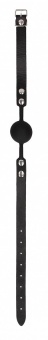 Черный кляп-шарик Silicone Ball Gag with Adjustable Bonded Leather Straps
