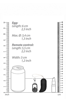 Чёрное радиоуправляемое виброяйцо Vibrating G-spot Egg medium