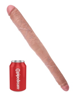 Фаллоимитатор двухсторонний гибкий King Cock Tapered Double Dildo 43 см телесный