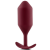 Утяжелённая анальная пробка для ношения b-Vibe Snug Plug 5 большая бордовая